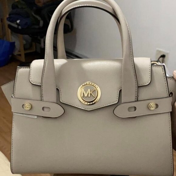 Michael Kors Handbags - Michael Kors Carmen Medium Belted Leather Satchel